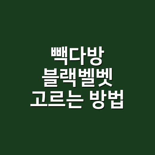 빽다방 블랙벨벳 고르는 방법, 라떼와 말차·자바칩 차이 쉽게 보기 - 요약