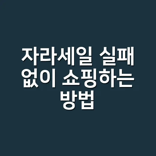 자라세일 실패 없이 쇼핑하는 방법, 장바구니부터 반품까지 - 요약