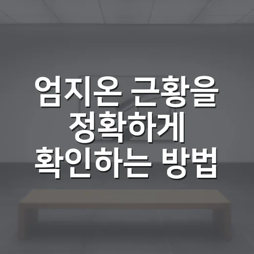 엄지온 근황을 정확하게 확인하는 방법 - 요약
