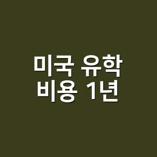 미국 유학 비용 1년, 예산표 현실적으로 계산하는 방법 - 요약