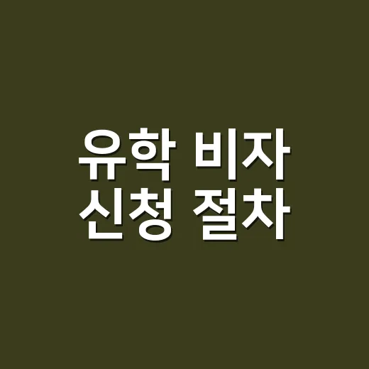 유학 비자 신청 절차, 처음 준비하는 사람은 이렇게 잡으면 덜 흔들립니다 - 요약