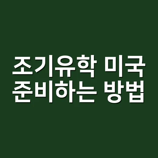 조기유학 미국 준비하는 방법: 학년, 비용, 비자부터 현실적으로 - 요약