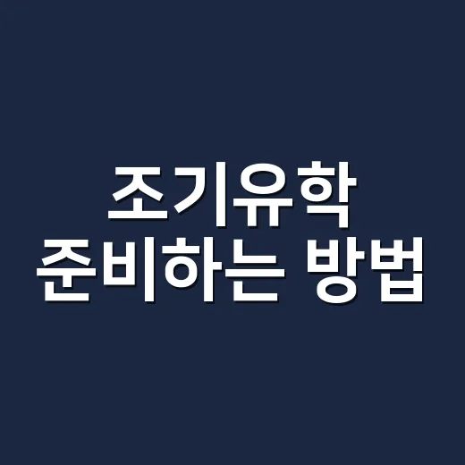 조기유학 준비하는 방법: 보내기 전에 부모가 먼저 계산해야 할 것들 - 요약