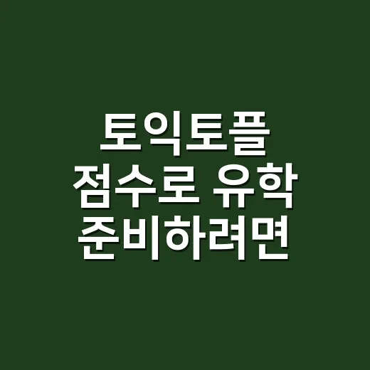 토익토플 점수로 유…