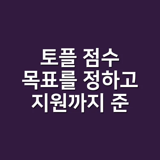 토플 점수 목표를 정하고 지원까지 준비하는 방법 - 요약