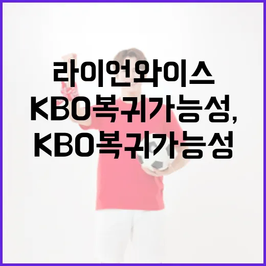 라이언 와이스의 KBO 복귀 가능성, 그 비밀을 파헤치다 - 요약