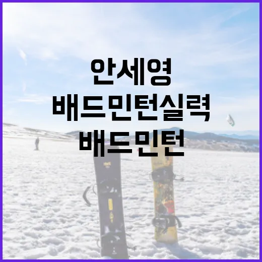 안세영처럼 배드민턴 실력을 향상시키려면 이렇게 - 요약