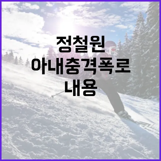 정철원의 아내 충격 폭로 내용을 이해하는 방법 - 요약