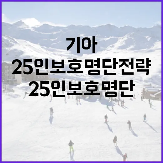 기아 야구팀의 25인 보호명단 전략 이해하기 - 요약