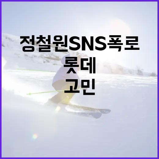 정철원 SNS 폭로 후 롯데가 고민해야 할 5가지 방법 - 요약