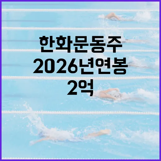 한화 문동주의 2026년 연봉이 2억이 된 이유와 그 비결 - 요약