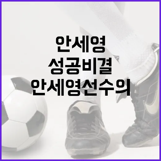 안세영 선수의 성공 비결을 배우는 방법 - 요약