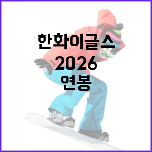 한화이글스 연봉 2026! 알아야 할 모든 것 - 요약