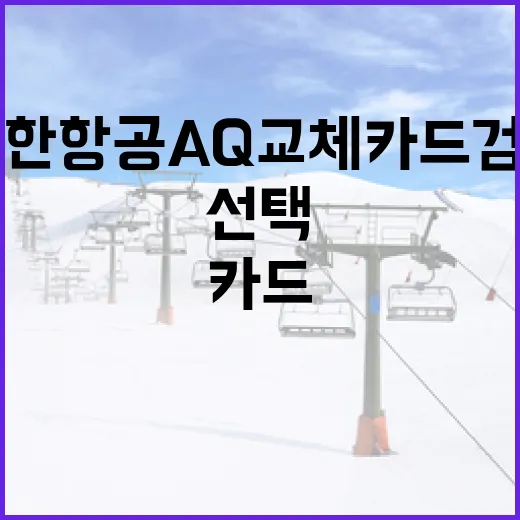 대한항공 AQ 교체 카드 검토와 선택하는 방법 - 요약