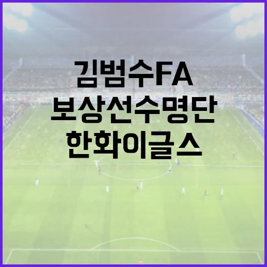 한화 이글스의 김범수 FA 보상선수 명단 준비 방법 - 요약