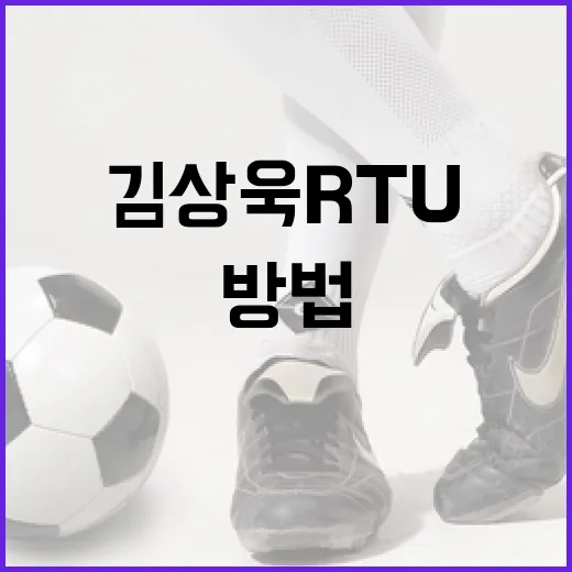 김상욱 RTU를 이해하고 활용하는 방법 - 요약