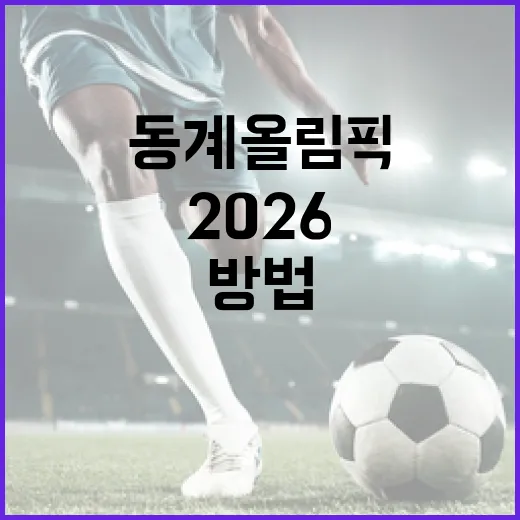 2026 동계올림픽을 준비하는 방법 - 요약