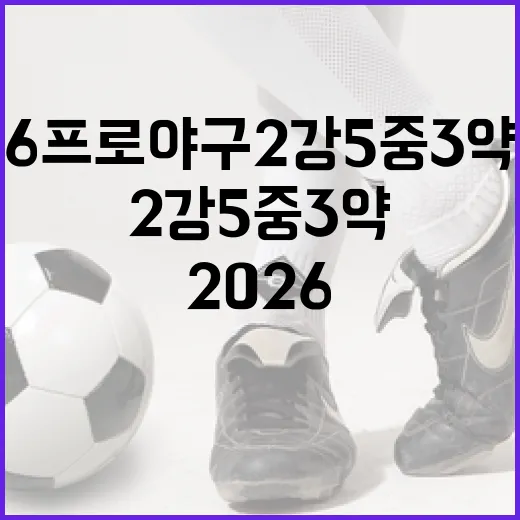 2026 프로야구 2강5중3약 판세를 이해하는 방법 - 요약