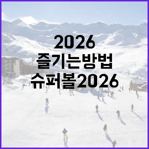 슈퍼볼 2026을 즐기는 방법: 준비부터 관람까지 - 요약