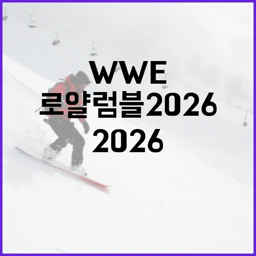 WWE 로얄럼블 2026을 즐기는 방법 - 요약
