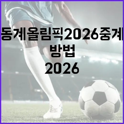 동계올림픽 2026 중계를 즐기는 방법 - 요약