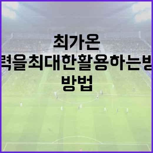 최가온의 매력을 최대한 활용하는 방법 - 요약