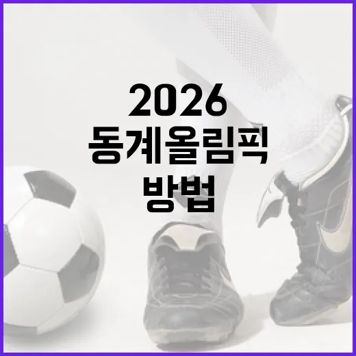 2026 동계올림픽을 준비하는 방법 - 요약
