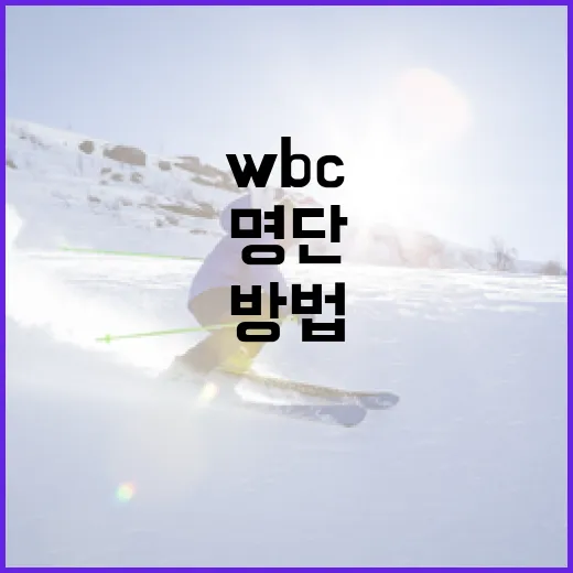 WBC 명단을 파악하는 방법: 필수 정보와 팁 - 요약