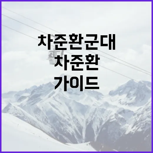 차준환 군대 준비를 위한 가이드 - 요약