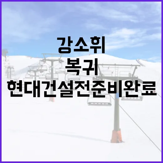 강소휘의 복귀: 현대건설전 준비완료하는 방법 - 요약