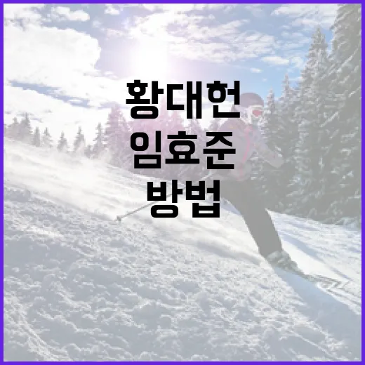 황대헌과 임효준에 대해 알아보는 방법 - 요약