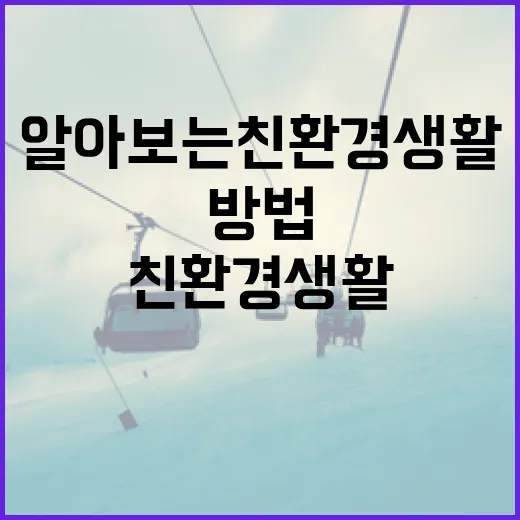 김길리를 통해 알아보는 친환경 생활을 시작하는 방법 - 요약
