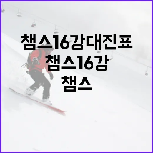 챔스 16강 대진표를 쉽게 이해하는 방법 - 요약