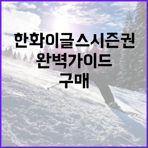 한화이글스 시즌권 구매를 위한 완벽 가이드 - 요약