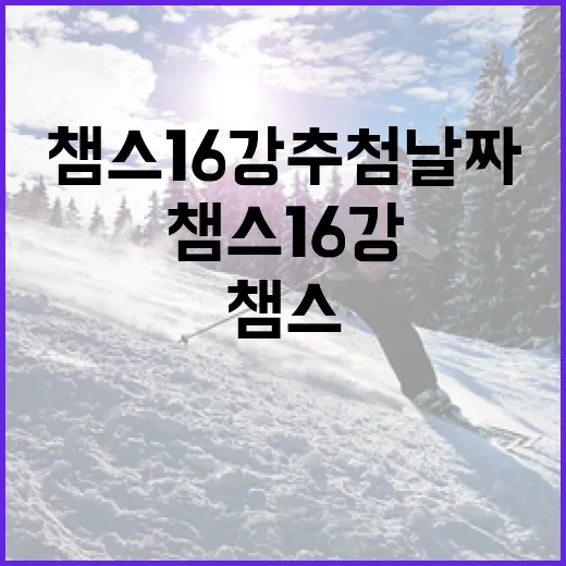 챔스 16강 추첨 날짜 확인하는 방법 - 요약
