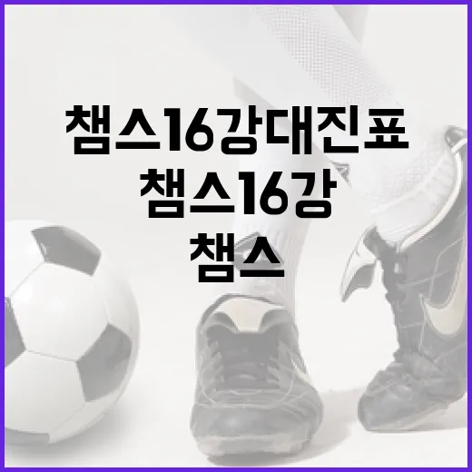 챔스 16강 대진표를 쉽게 이해하는 방법 - 요약