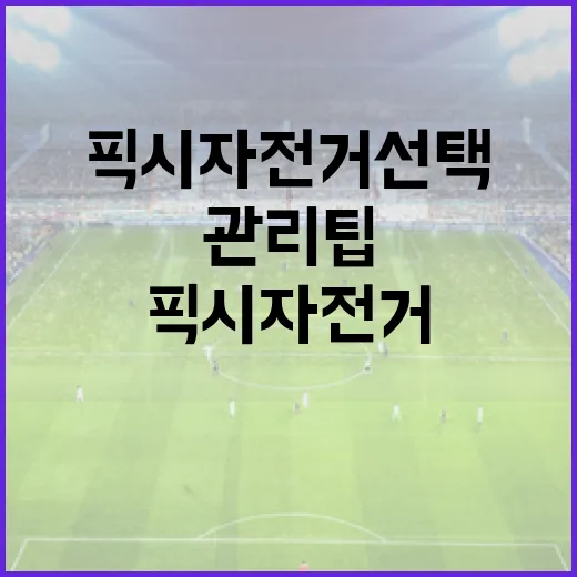 픽시자전거 선택하는 방법과 유지 관리 팁 - 요약