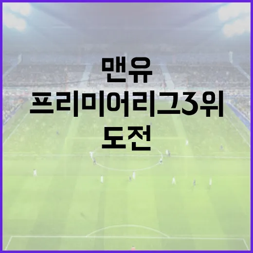 맨유, 프리미어리그 3위에 도전하려면 이렇게! - 요약