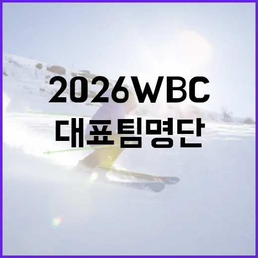 2026 WBC 대표팀 명단을 알아보는 방법 - 요약