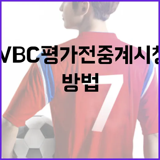 WBC 평가전 중계 시청하는 방법 - 요약