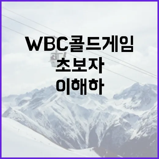 WBC 콜드게임 규칙 이해하기: 초보자를 위한 가이드 - 요약