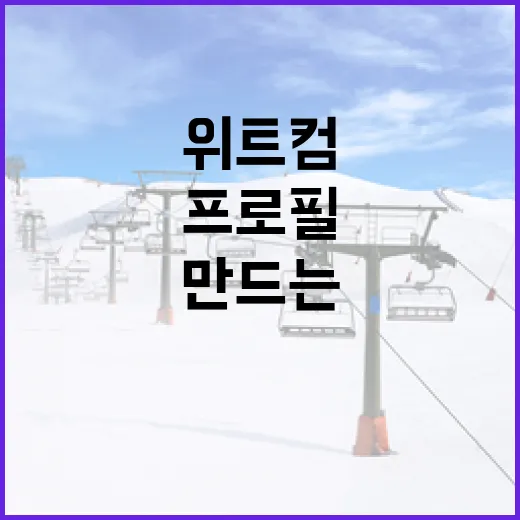 위트컴 프로필을 효과적으로 만드는 방법 - 요약