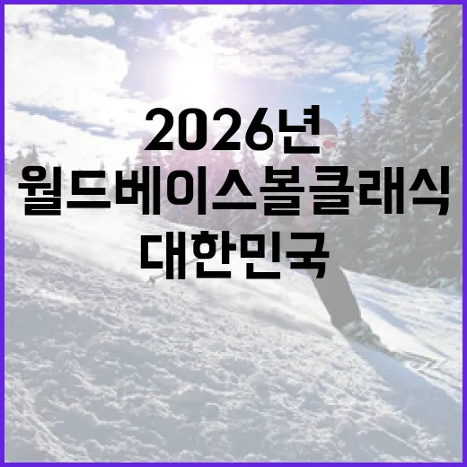 2026년 월드 베이스볼 클래식에서 대한민국이 D조 1위를 차지하는 방법 - 요약