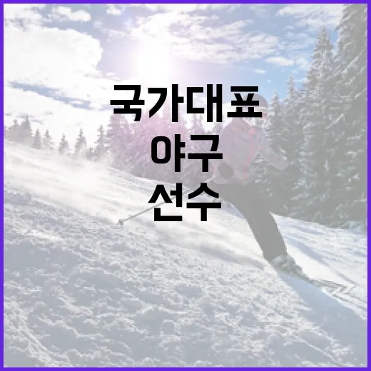 야구 국가대표 선수가 되는 방법 - 요약