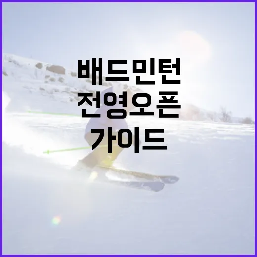 전영오픈을 즐기는 방법: 배드민턴 팬을 위한 가이드 - 요약