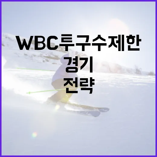 WBC 투구수 제한을 이해하고 경기 전략 세우는 방법 - 요약