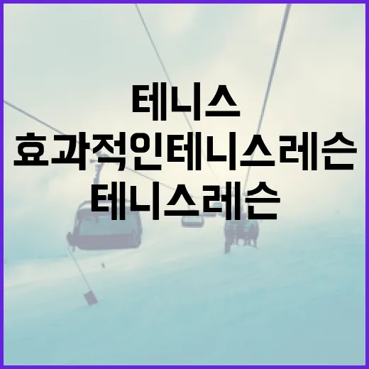 효과적인 테니스 레슨을 받는 방법 - 요약