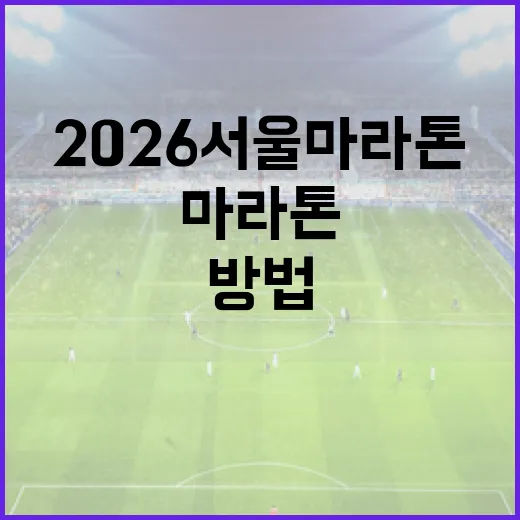 2026 서울마라톤 준비하는 방법 - 요약