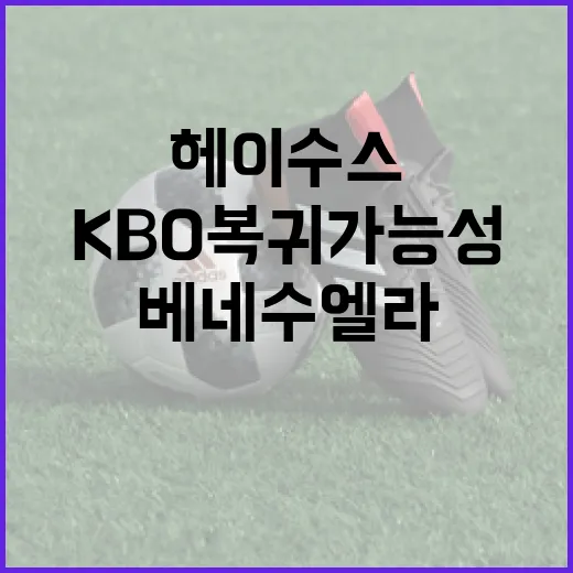 베네수엘라 헤이수스의 KBO 복귀 가능성을 알아보는 방법 - 요약