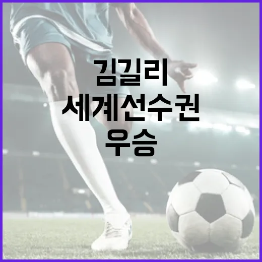 김길리 세계선수권 우승을 위한 효과적인 준비 방법 - 요약